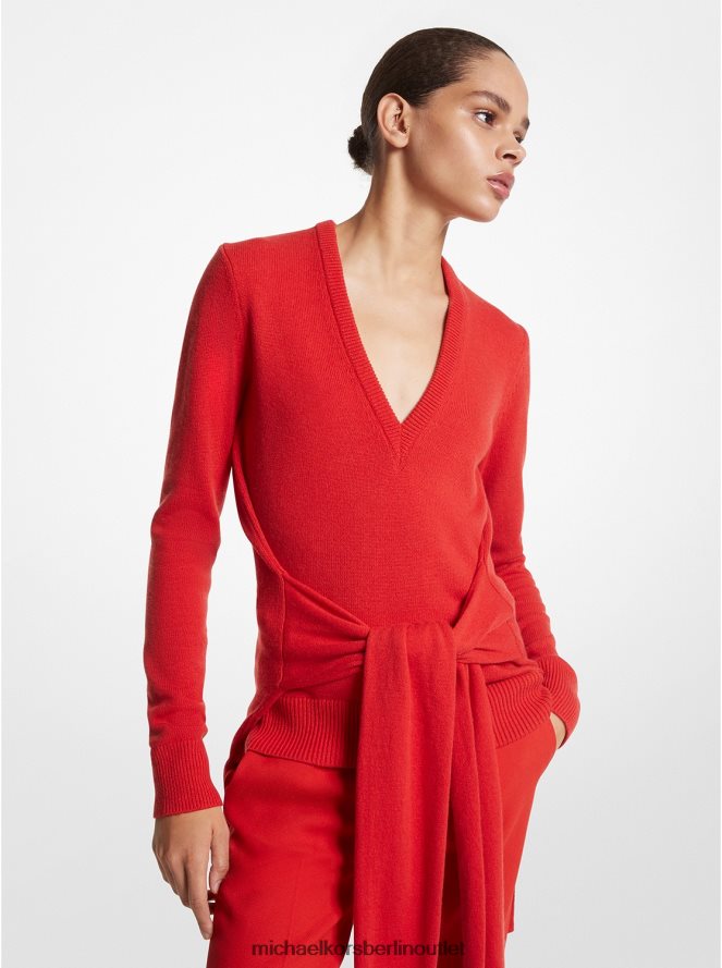 Kleidung de Michael Kors Frauen Kollektion Kaschmirschalpullover Mohn 404V223486