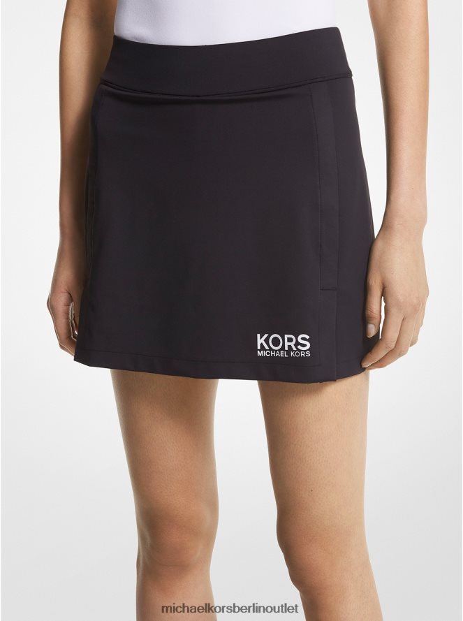 Kleidung de Michael Kors Frauen Golf-Logo-Stretch-Strick-Skort Schwarz 404V22587