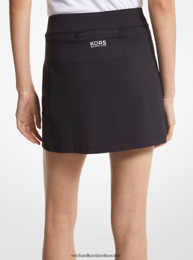 Kleidung de Michael Kors Frauen Golf-Logo-Stretch-Strick-Skort Schwarz 404V22587