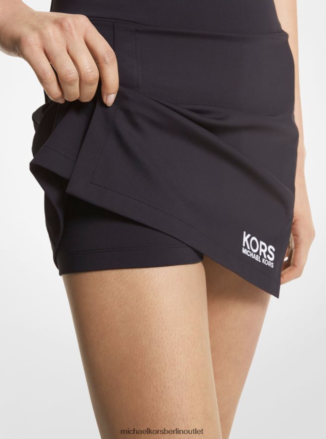 Kleidung de Michael Kors Frauen Golf-Logo-Stretch-Strick-Skort Schwarz 404V22587