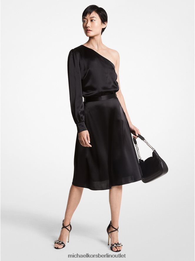 Kleidung de Michael Kors Frauen Unterrock aus Satin Schwarz 404V22616