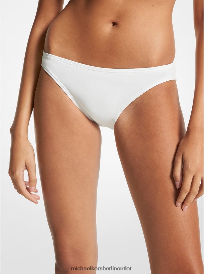 Kleidung de Michael Kors Frauen Bikinihose aus Stretch-Nylon Weiß 404V22535