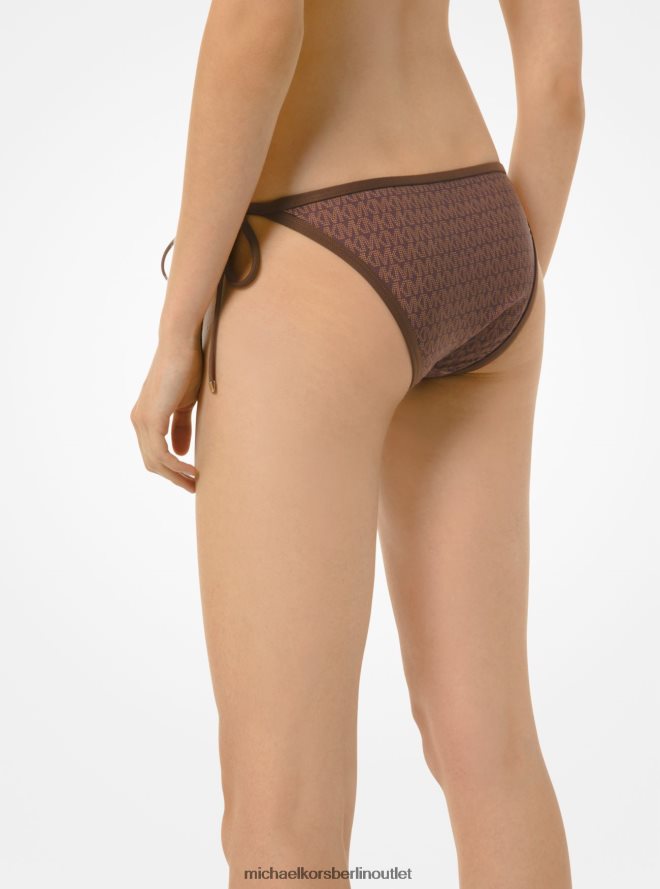 Kleidung de Michael Kors Frauen Bikiniunterteil mit Logo Schokolade 404V22562