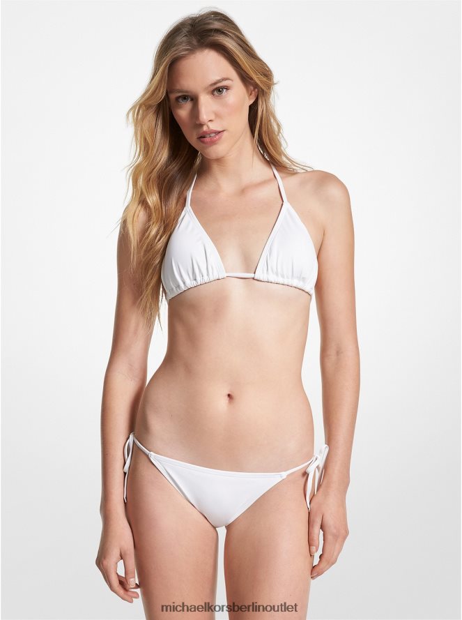 Kleidung de Michael Kors Frauen Triangel-Bikinioberteil aus Stretch-Nylon Weiß 404V22543