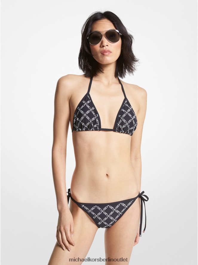 Kleidung de Michael Kors Frauen Triangel-Bikinioberteil mit Empire-Logo Schwarz 404V22547