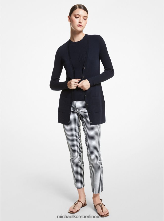 Kleidung de Michael Kors Frauen Kollektion Bette Kaschmir-Cardigan Mitternacht 404V223681