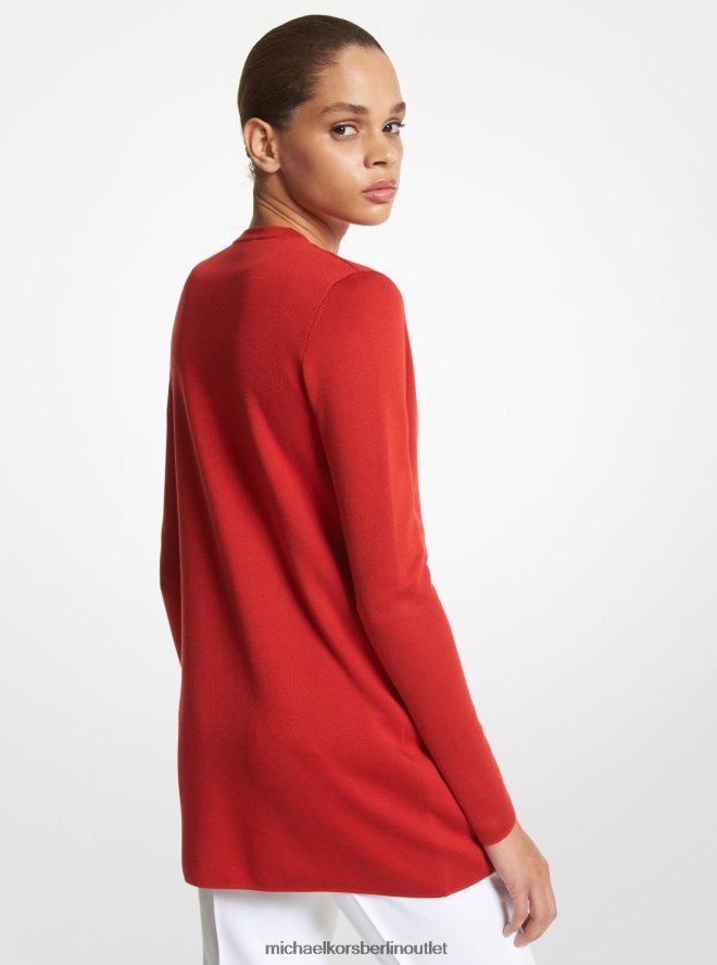 Kleidung de Michael Kors Frauen Kollektion Bette Seiden-Cardigan Mohn 404V223490