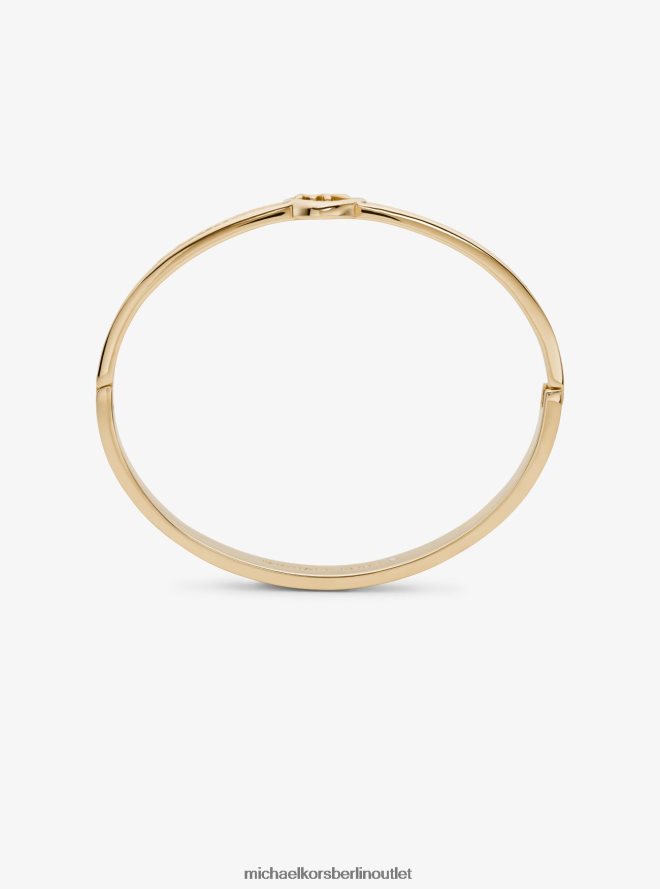 Schmuck de Michael Kors Frauen Dreifarbiger Greenwich-Armreif aus Messing mit Pavé-Logo Gold 404V222461