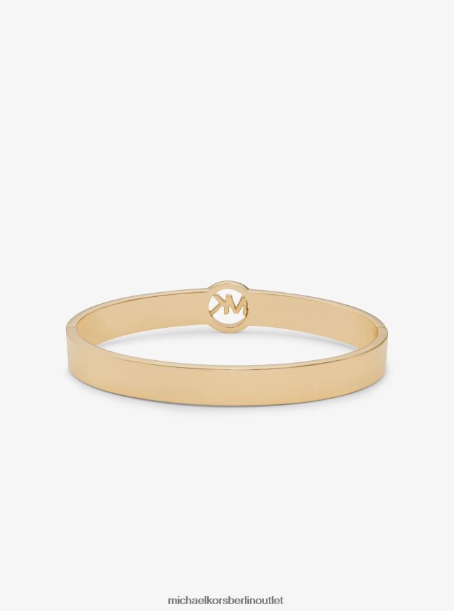 Schmuck de Michael Kors Frauen Dreifarbiger Greenwich-Armreif aus Messing mit Pavé-Logo Gold 404V222461