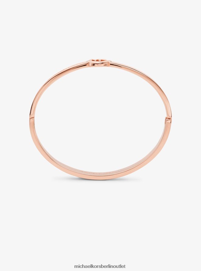 Schmuck de Michael Kors Frauen Dreifarbiger Greenwich-Armreif aus Messing mit Pavé-Logo Roségold 404V222460