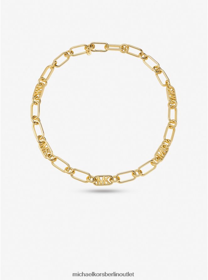 Schmuck de Michael Kors Frauen Halskette mit Kettengliedern aus edelmetallbeschichtetem Messing Gold 404V222489