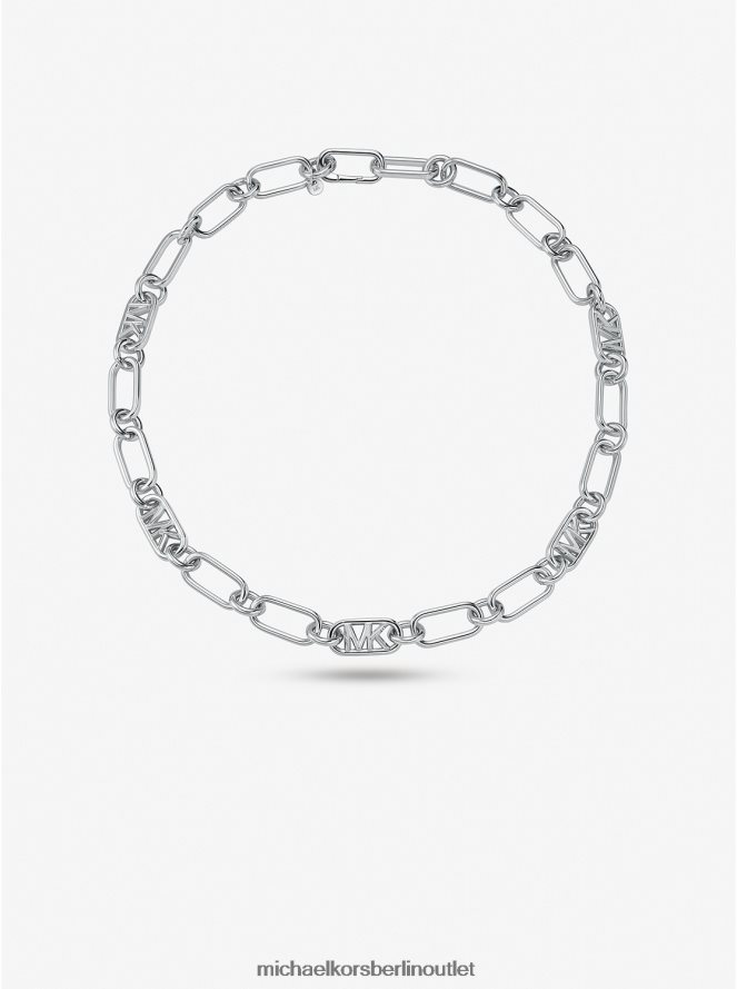 Schmuck de Michael Kors Frauen Halskette mit Kettengliedern aus edelmetallbeschichtetem Messing Silber 404V222488