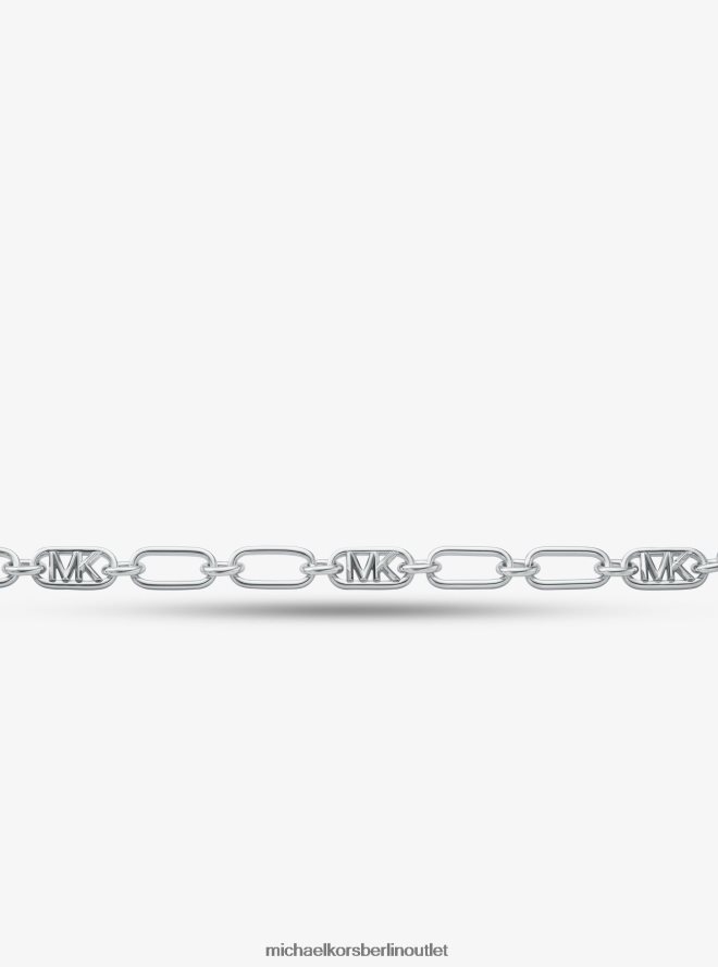 Schmuck de Michael Kors Frauen Halskette mit Kettengliedern aus edelmetallbeschichtetem Messing Silber 404V222488