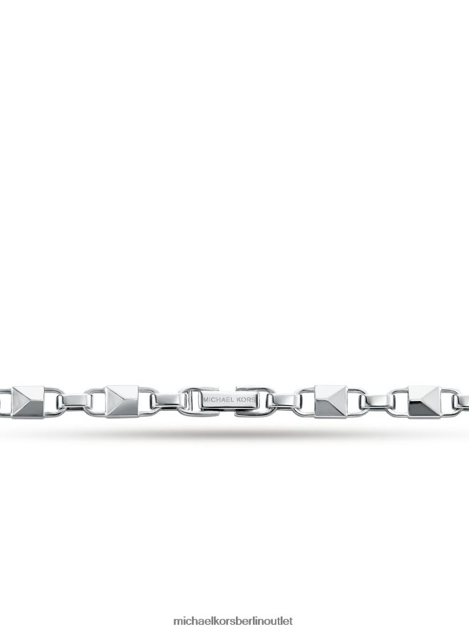 Schmuck de Michael Kors Frauen Mercer-Link-Slider-Halskette aus Sterlingsilber mit Edelmetallbeschichtung Silber 404V222518