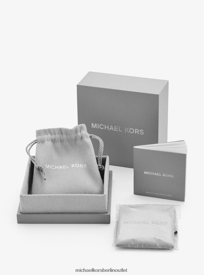 Schmuck de Michael Kors Frauen Mercer-Link-Slider-Halskette aus Sterlingsilber mit Edelmetallbeschichtung Silber 404V222518