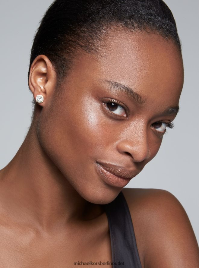 Schmuck de Michael Kors Frauen Pavé-Ohrstecker aus Sterlingsilber mit Edelmetallbeschichtung Gold 404V222531