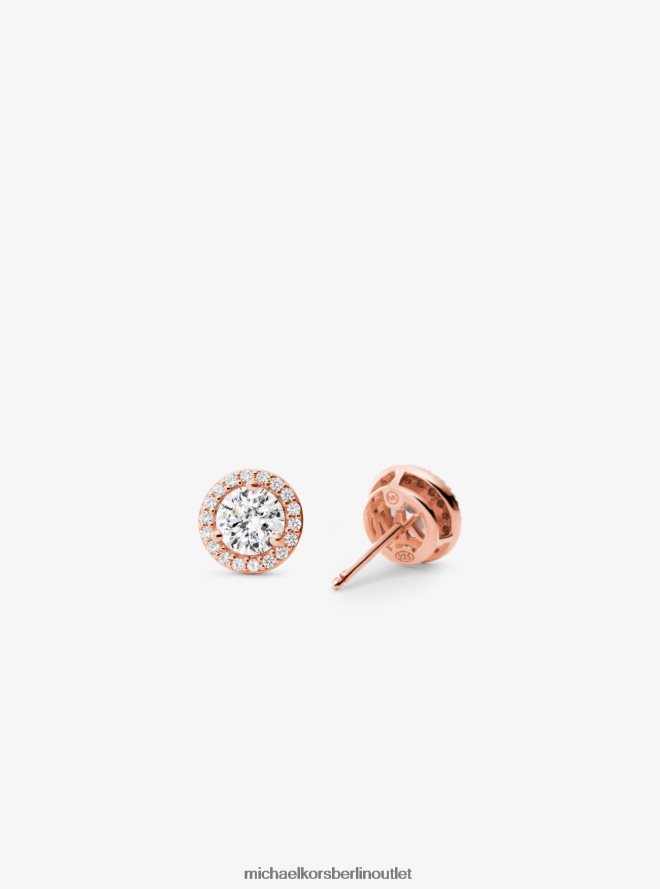 Schmuck de Michael Kors Frauen Pavé-Ohrstecker aus Sterlingsilber mit Edelmetallbeschichtung Roségold 404V222528