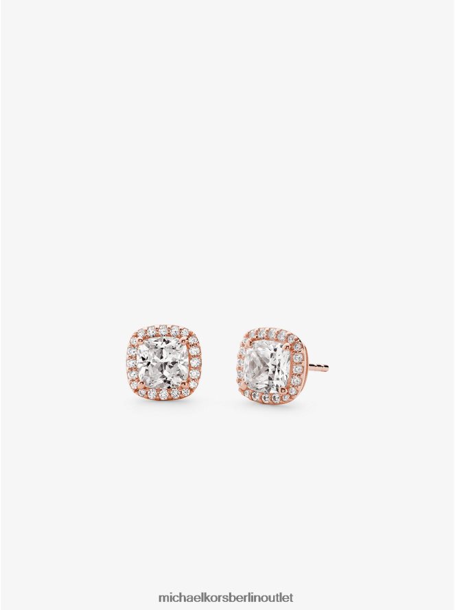 Schmuck de Michael Kors Frauen Pavé-Ohrstecker aus Sterlingsilber mit Edelmetallbeschichtung Roségold 404V222533