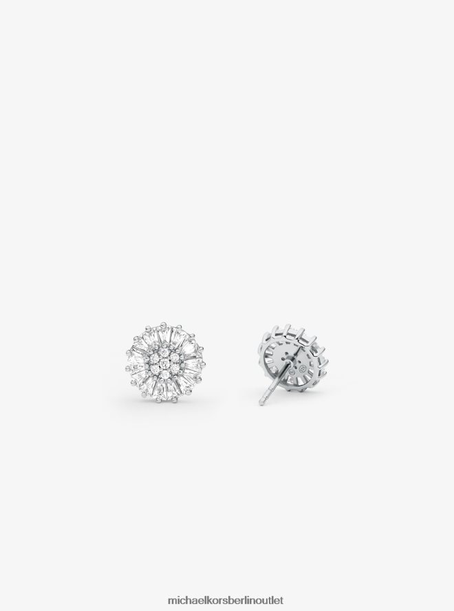 Schmuck de Michael Kors Frauen Pavé-Ohrstecker aus Sterlingsilber mit Edelmetallbeschichtung Silber 404V222520