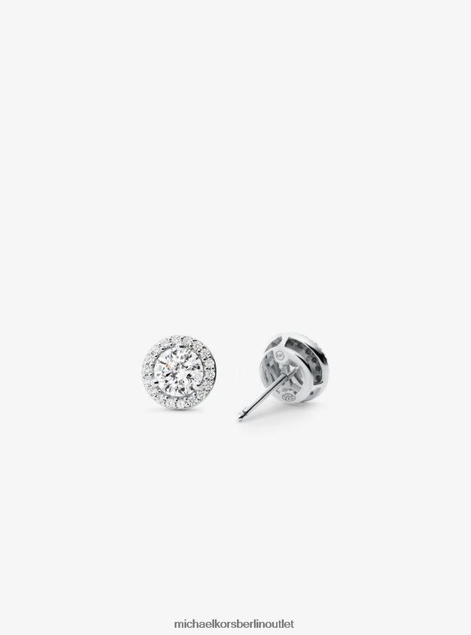 Schmuck de Michael Kors Frauen Pavé-Ohrstecker aus Sterlingsilber mit Edelmetallbeschichtung Silber 404V222529