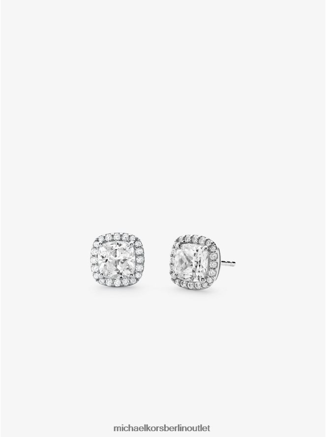 Schmuck de Michael Kors Frauen Pavé-Ohrstecker aus Sterlingsilber mit Edelmetallbeschichtung Silber 404V222532