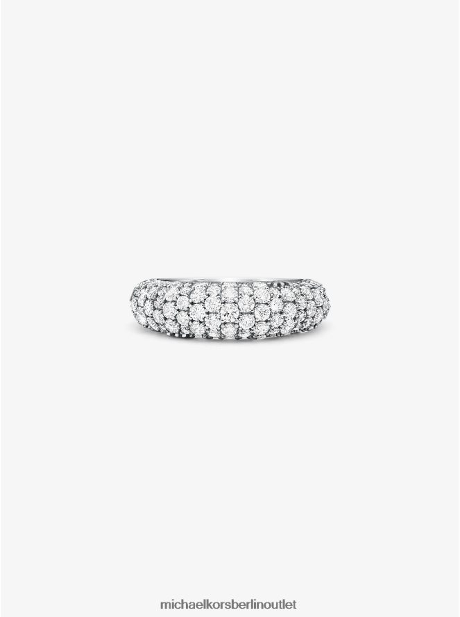 Schmuck de Michael Kors Frauen Pavé-Ring aus Sterlingsilber mit Edelmetallbeschichtung Silber 404V222550