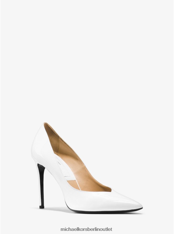 Schuhe de Michael Kors Frauen Collection Muse Lacklederpumps Optik weiß 404V222312