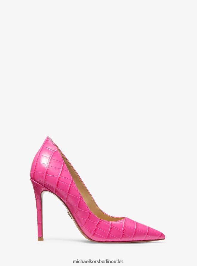 Schuhe de Michael Kors Frauen Keke-Pumps aus Leder mit Krokodilprägung cerise 404V222281