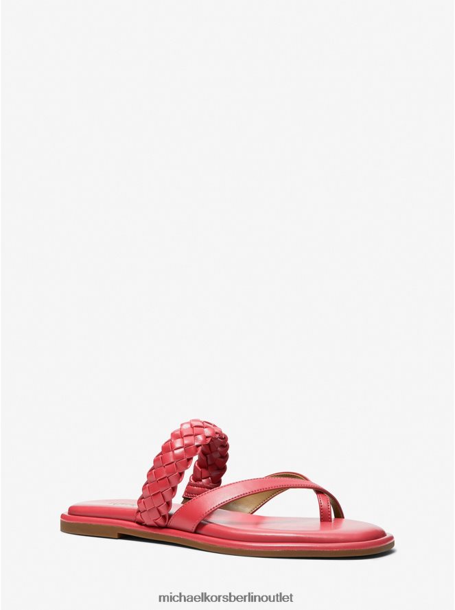 Schuhe de Michael Kors Frauen Alba-Sandale aus geflochtenem Kunstleder Dahlie 404V222053