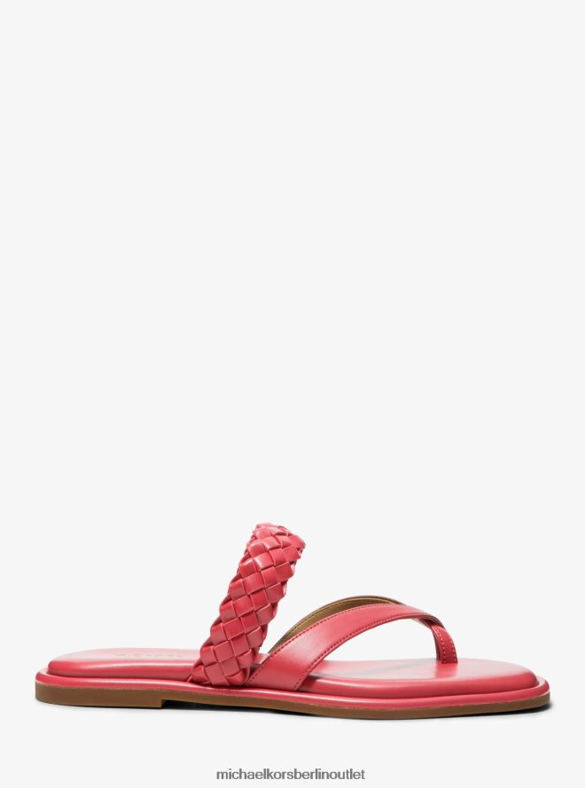 Schuhe de Michael Kors Frauen Alba-Sandale aus geflochtenem Kunstleder Dahlie 404V222053