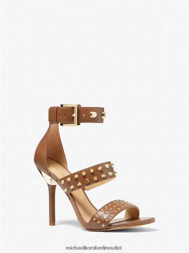 Schuhe de Michael Kors Frauen Amal Astor Ledersandale mit Nieten Gepäck 404V221968