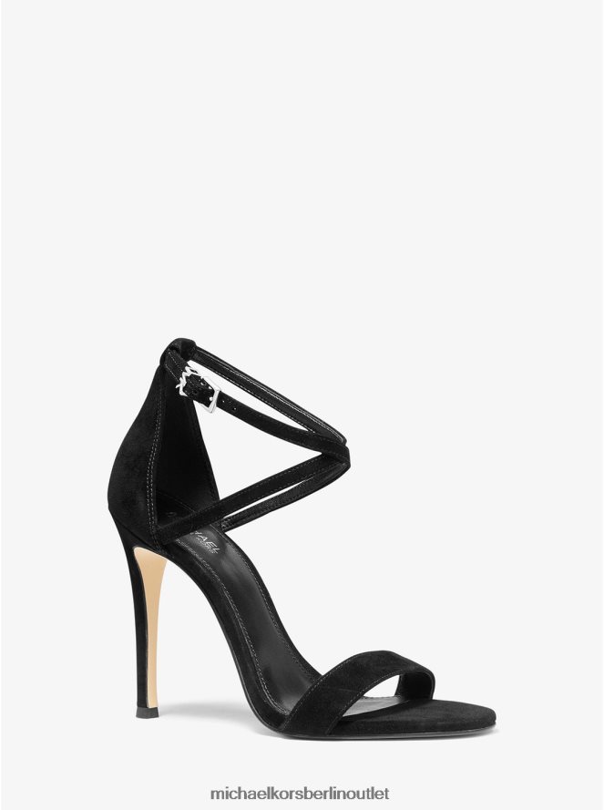 Schuhe de Michael Kors Frauen Antonia Wildledersandale Schwarz 404V222063