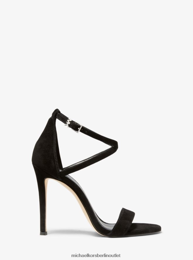 Schuhe de Michael Kors Frauen Antonia Wildledersandale Schwarz 404V222063