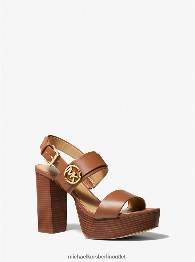 Schuhe de Michael Kors Frauen Carmen-Plateausandale aus Kunstleder Gepäck 404V222080