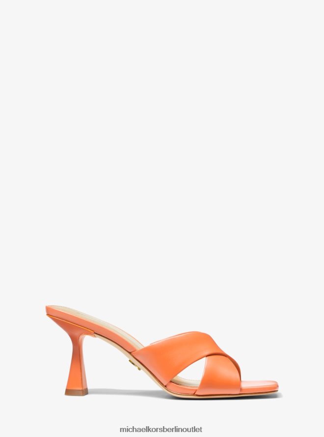 Schuhe de Michael Kors Frauen Clara-Leder-Mule Aprikose 404V221848