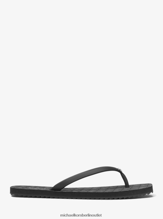 Schuhe de Michael Kors Frauen Flip-Flop mit Jinx-Logo Schwarz 404V221866