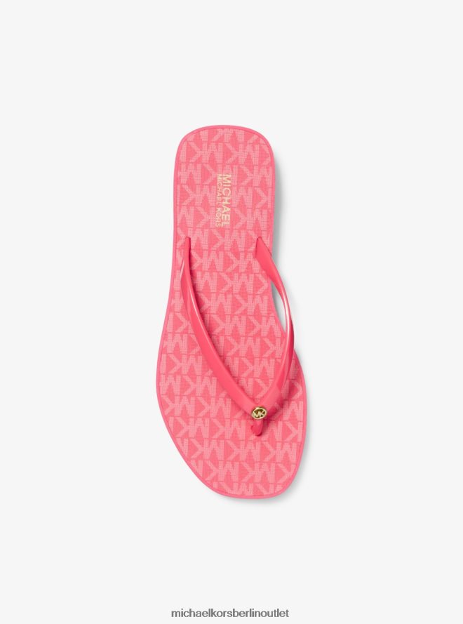 Schuhe de Michael Kors Frauen Flip-Flop mit Lilo-Logo Geranie 404V221871