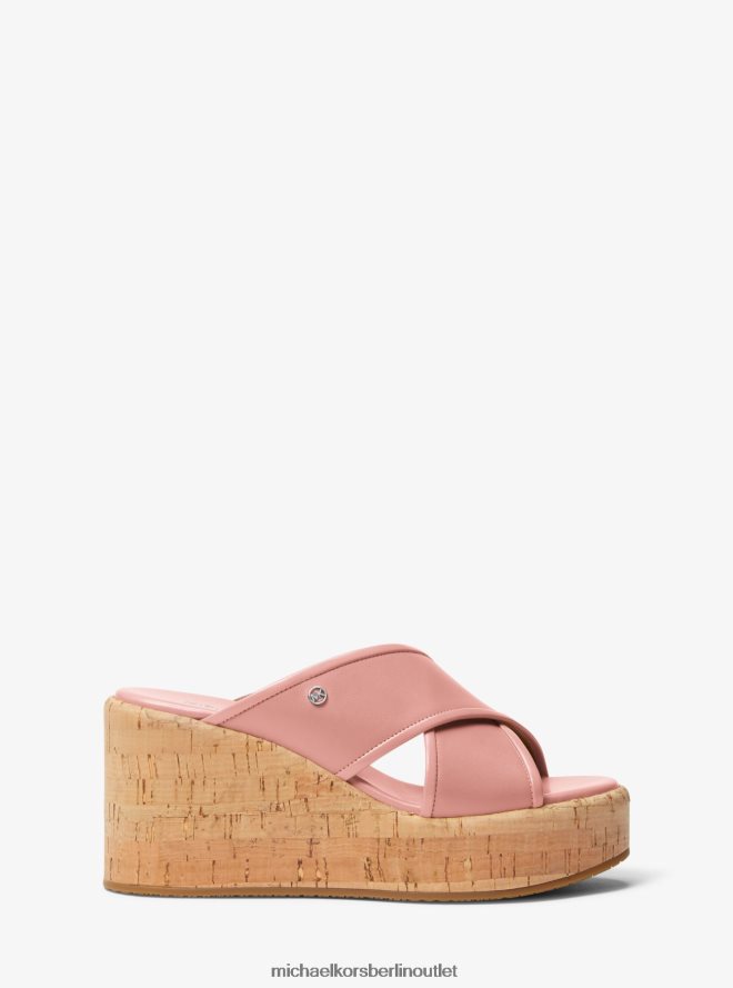 Schuhe de Michael Kors Frauen Keilsandalette aus Cary-Leder Rosa 404V221879