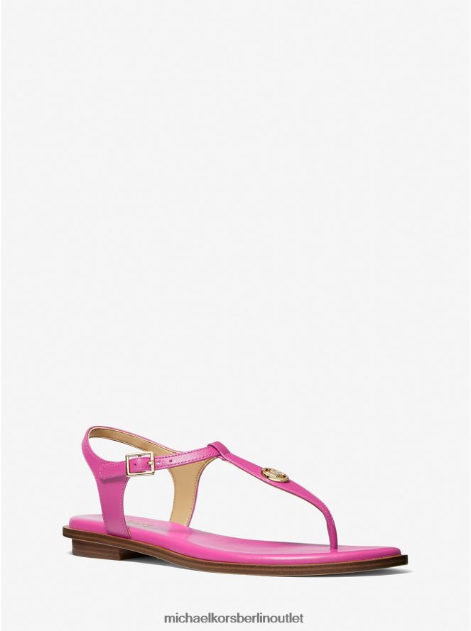 Schuhe de Michael Kors Frauen Mallory-Ledersandale mit T-Riemen cerise 404V221899