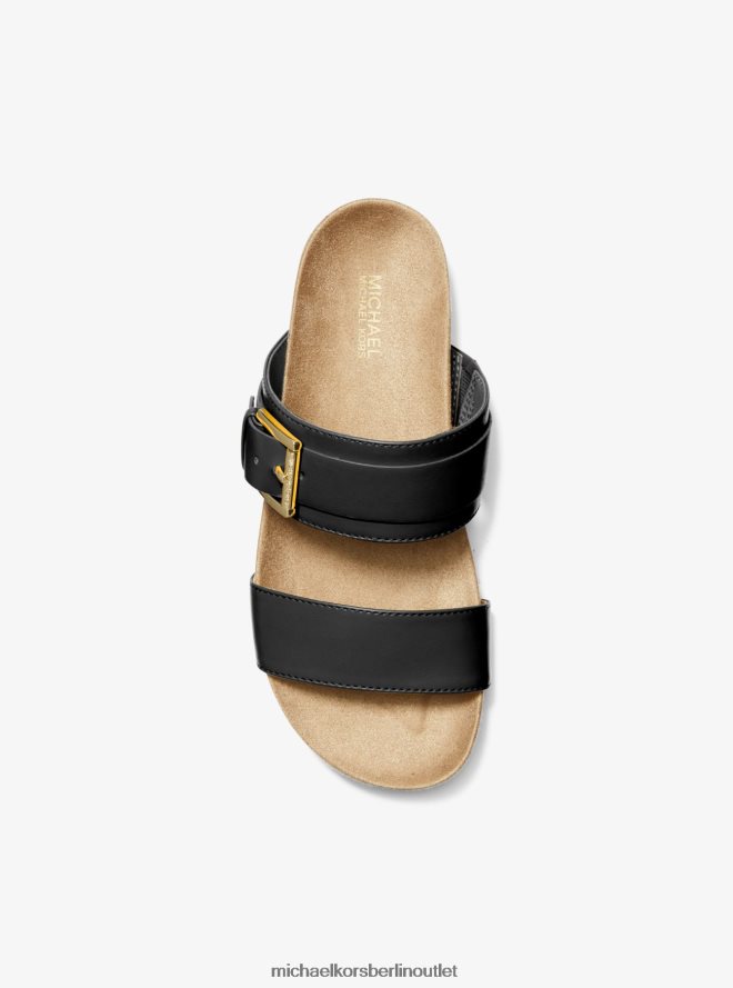 Schuhe de Michael Kors Frauen Mylah-Sandale aus Kunstleder Schwarz 404V222003