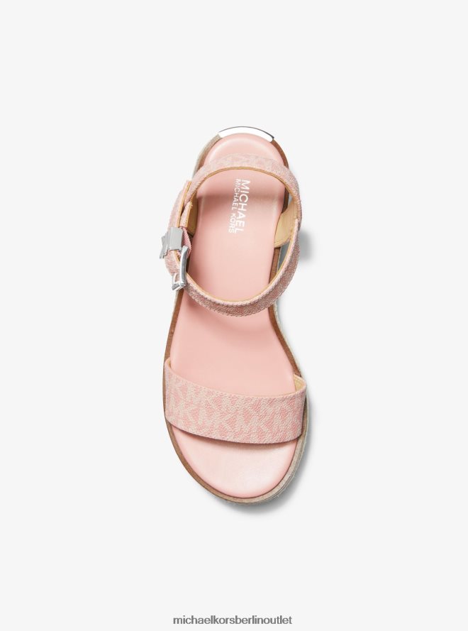 Schuhe de Michael Kors Frauen Plateau-Espadrille-Sandale „Richie“ mit Logo Rosa 404V221882
