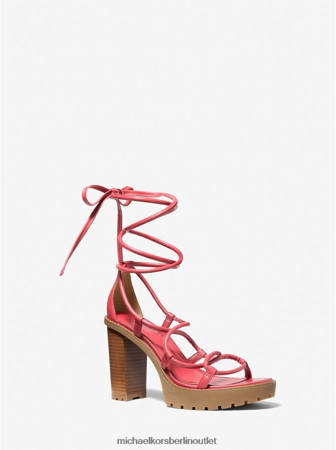 Schuhe de Michael Kors Frauen Plateausandale aus Vero-Leder Dahlie 404V222045