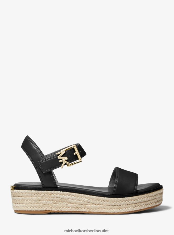 Schuhe de Michael Kors Frauen Richie Espadrille-Sandale aus Kunstleder mit Plateau Schwarz 404V221877