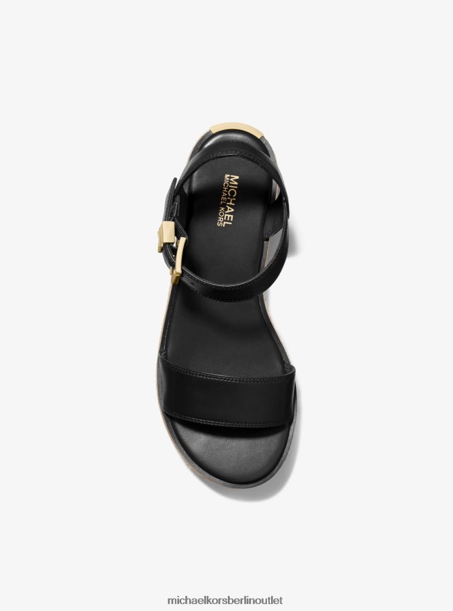 Schuhe de Michael Kors Frauen Richie Espadrille-Sandale aus Kunstleder mit Plateau Schwarz 404V221877