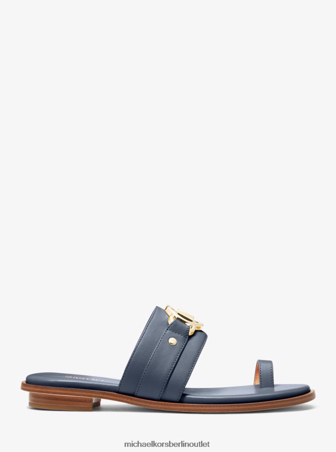 Schuhe de Michael Kors Frauen Rory-Ledersandale Marine 404V221834