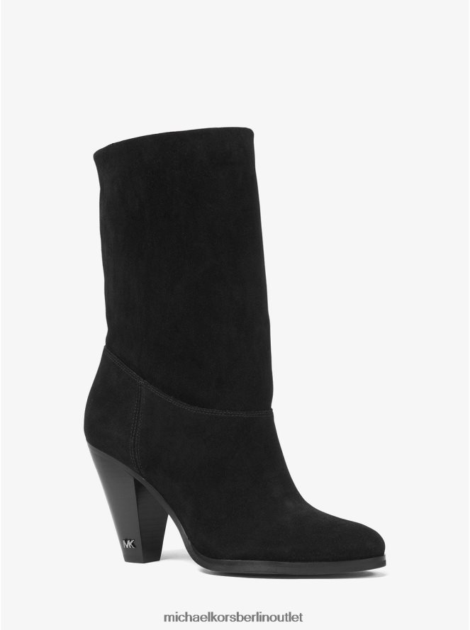 Schuhe de Michael Kors Frauen Divia Wildleder-Stiefelette Schwarz 404V222214