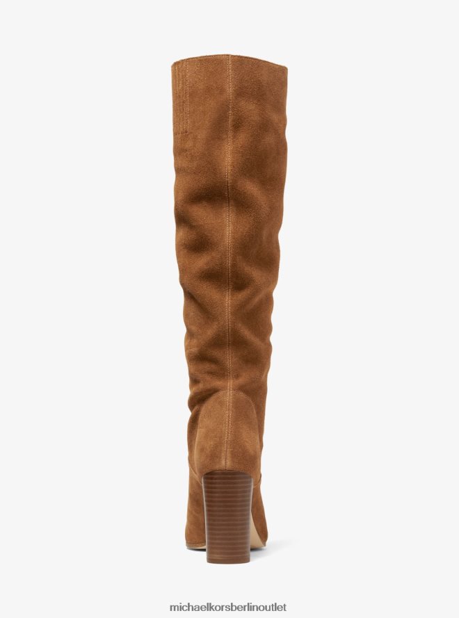 Schuhe de Michael Kors Frauen Leigh-Wildlederstiefel Gepäck 404V222122