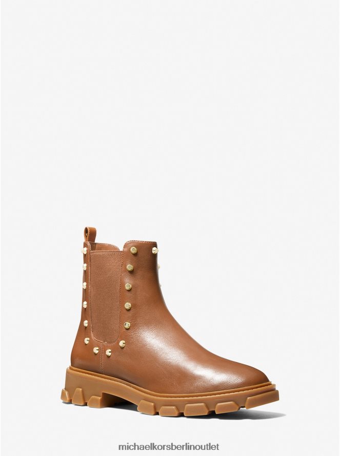 Schuhe de Michael Kors Frauen Ridley Astor Lederstiefel mit Nieten Gepäck 404V222165