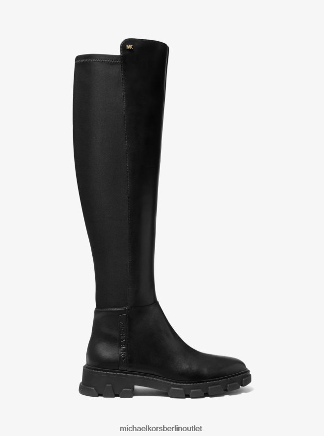 Schuhe de Michael Kors Frauen Ridley-Lederstiefel Schwarz 404V222120