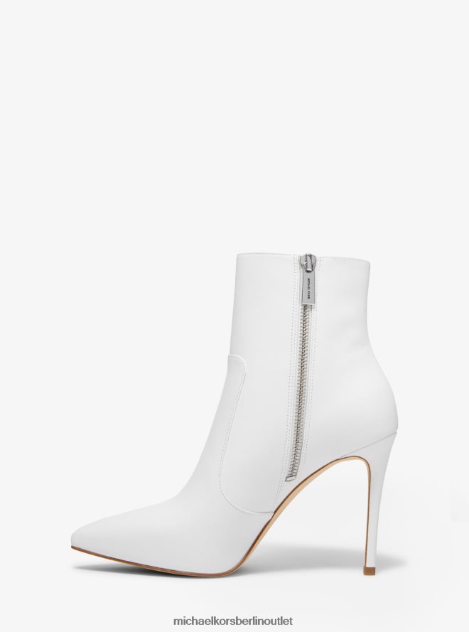 Schuhe de Michael Kors Frauen Rue-Lederstiefel Optik weiß 404V222179